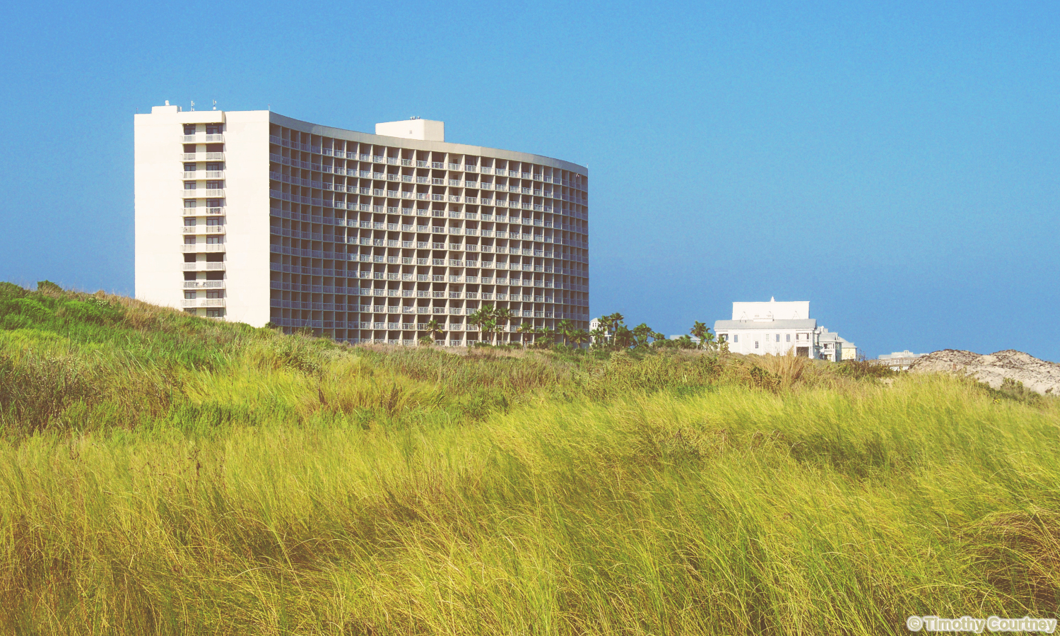 This is the Galvestonian resort on E. Beach in Galveston Texas